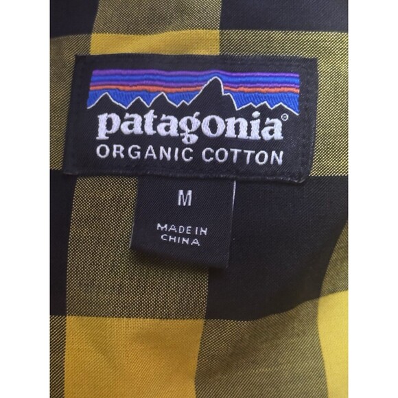 Patagonia Fezzman Med Organic Cotton Long Sleeve Shirt Yellow - Picture 4 of 4